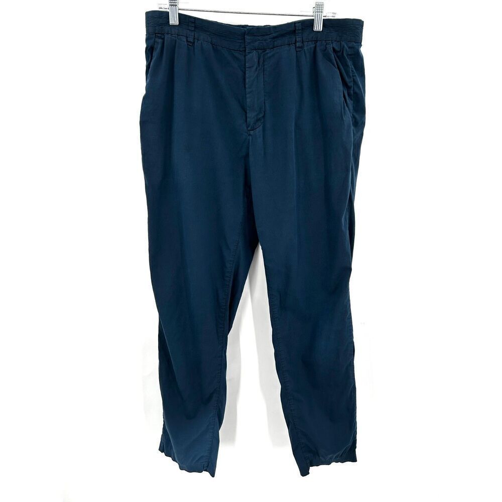 EVERLANE Men's Navy Blue Crepe Lightweight Slim Straight Leg Pants Size 33 x 32